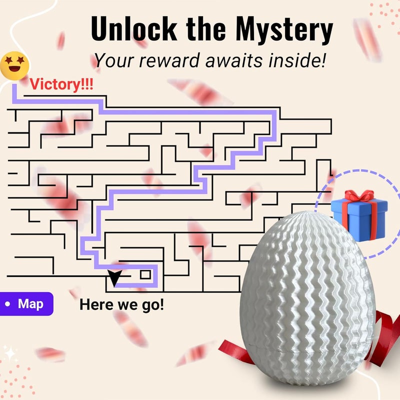 Galapopo Mystery Egg Puzzle Box, Money Puzzle Box for Cash Gift, Birthday Wedding Easter Xmas Holiday Celebration Money Gift Ideas, Brain Teaser Puzzle Toy for Adults Kids Teens - Image 5